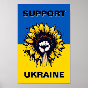 Protest Poster Support för nedladdning av Ukraina