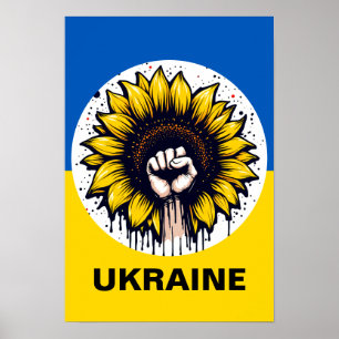 Protest Poster support för Ukrainas multistorlekar