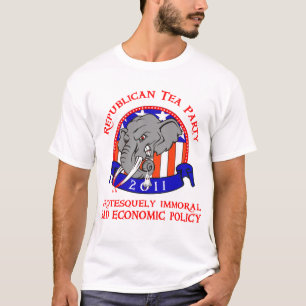 Protest T-Shirt mot republikanska Tea Party
