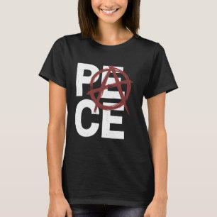 Protest-Trendig Distr för fredsanarkistiksymbol T Shirt