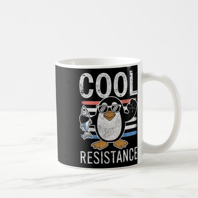Protestant om Coola Resistens Penguin Tariffs Kaffemugg (Höger)