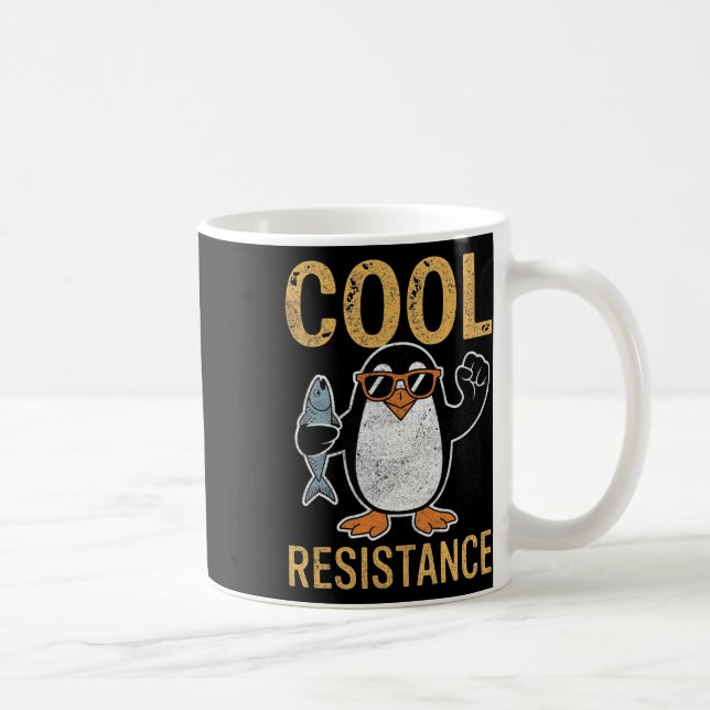 Protestant om Coola Resistens Penguin Tariffs Kaffemugg (Höger)