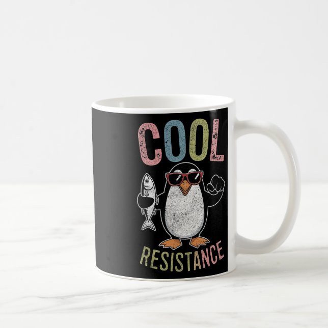 Protestant om Coola Resistens Penguin Tariffs Kaffemugg (Höger)