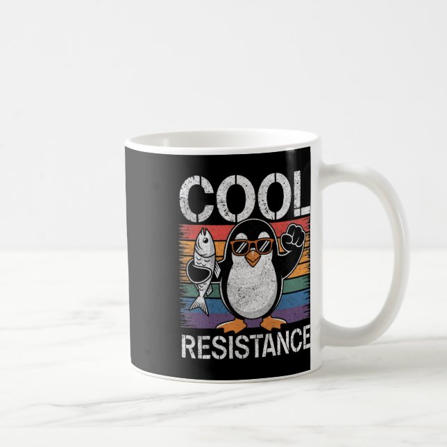 Protestant om Coola Resistens Penguin Tariffs Kaffemugg (Höger)