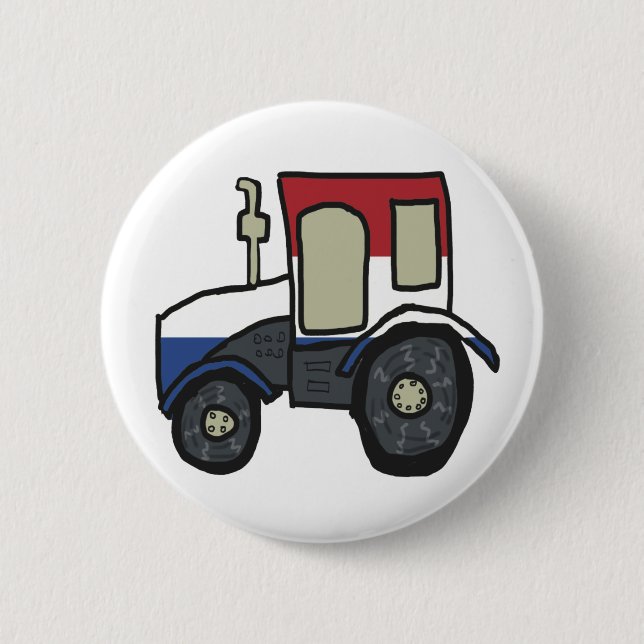 Protester mot nederländska Farm Tractor Knapp (Framsida)