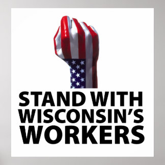 Protester mot Wisconsin Poster
