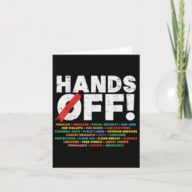Protestera Händer av läkemedel Social Resistens mo Kort (Framsida)