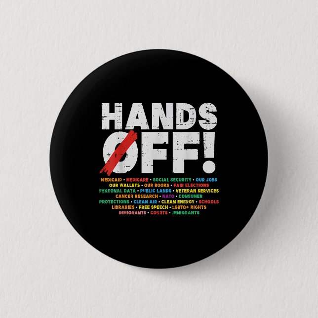 Protestera Hands Off Medicare Social Security Mots Knapp (Framsida)
