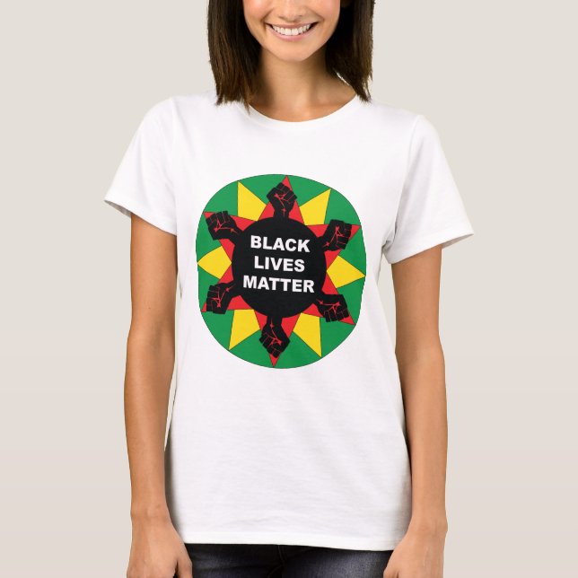 Protestera Hex Sign Black Lives Matter T Shirt (Framsida)