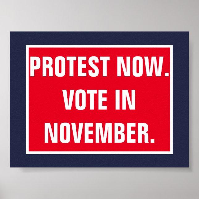Protestera nu Omröstning i november Politik Resist Poster (Framsidan)
