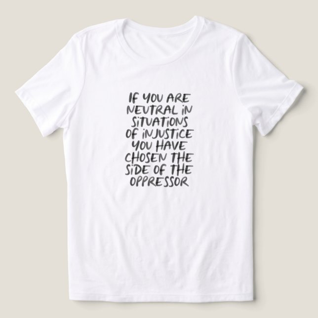 Protestera orättvisan i det politiska Mode Påståen T Shirt (Design Framsida)