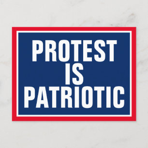Protesterna är Patriotic First Amendment Vykort