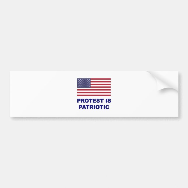 Protesterna är patriotiska bildekal (Framsidan)