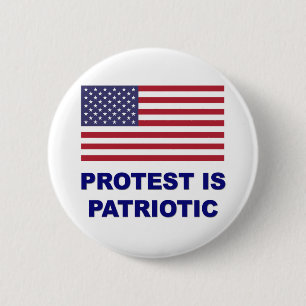 Protesterna är patriotiska knapp