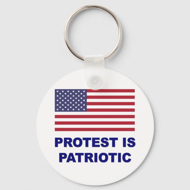 Protesterna är patriotiska nyckelring (Framsida)