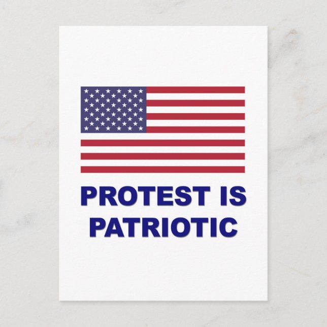 Protesterna är patriotiska vykort (Framsida)