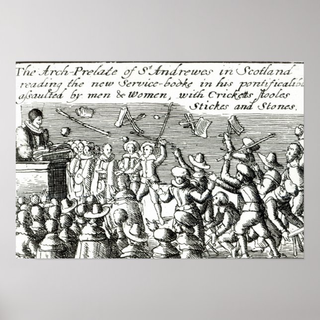 Protesters in Edinburgh, 1637 Poster (Framsidan)