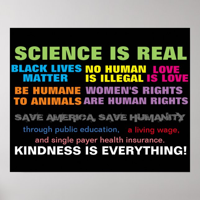 Protestmars poster mänskliga Höger (Framsidan)