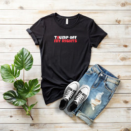Protestslogan med röd elegant mot Trump student T Shirt