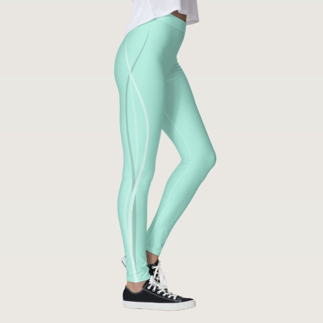 Protetisk bild av blått vattenfärg för att byta Li Leggings (Höger)
