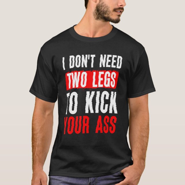 Protetiska ben- och benamputeringsformler för bens t shirt (Framsida)
