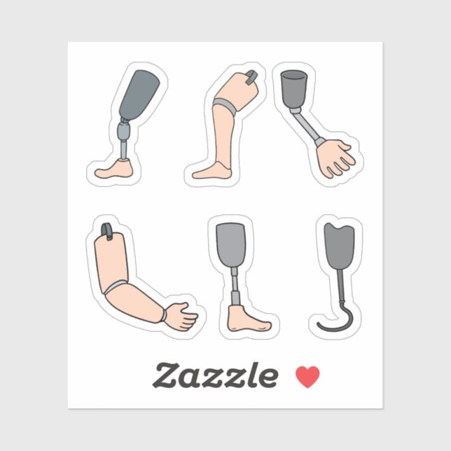 Protetiska fästare klistermärken (Ark)