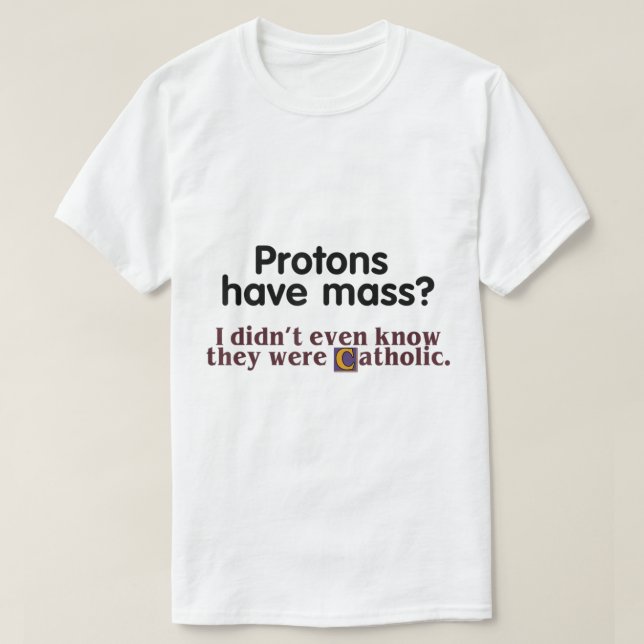 Proton har en massa som jag vet att de var katt t shirt (Design framsida)