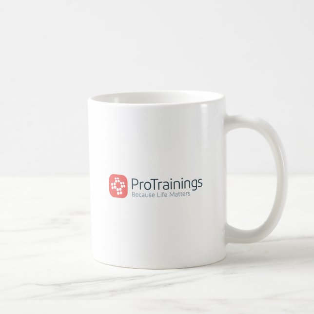 ProTrainings Logotyp Merch-kaffe Mugg (Höger)