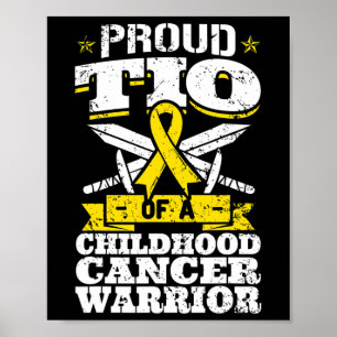 Prou Tio of a Children Cancer Warrior Awareness U Poster