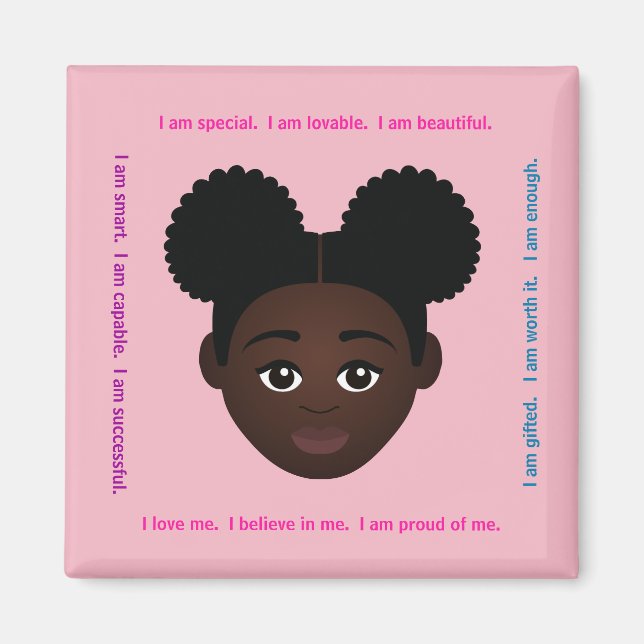 #Proud2BNaturalMe #Affirmations Locker Magnet (Framsidan)