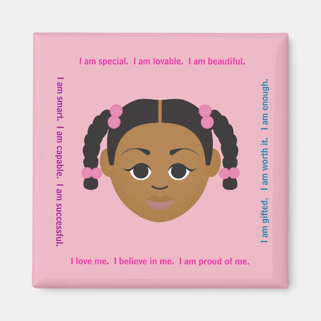 #Proud2BNaturalMe #Affirmations Locker Magnet (Framsidan)