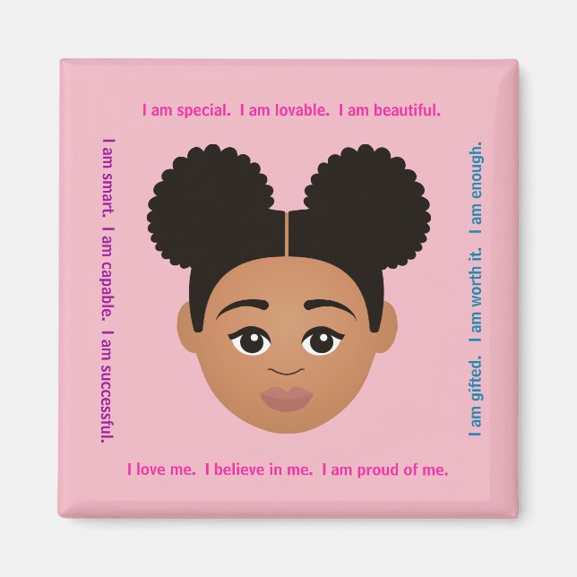 #Proud2BNaturalMe #Affirmations Locker Magnet (Framsidan)