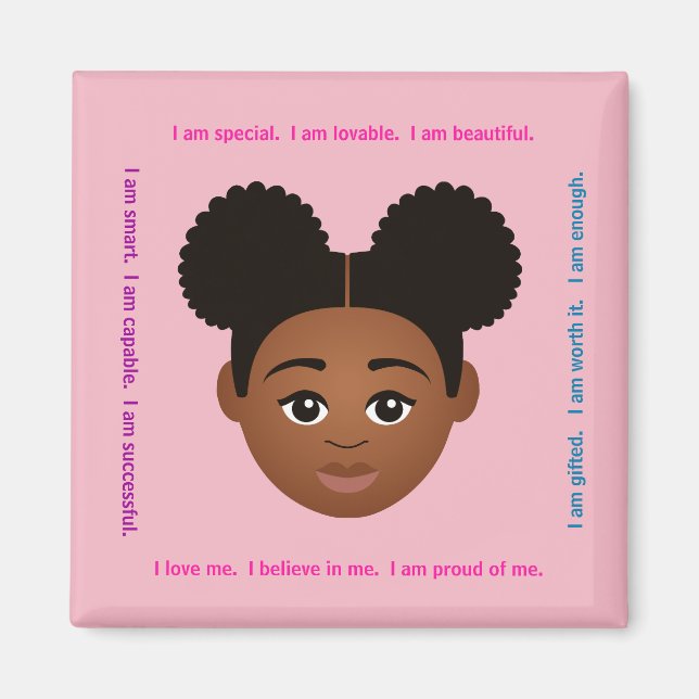 #Proud2BNaturalMe #Affirmations Locker Magnet (Framsidan)