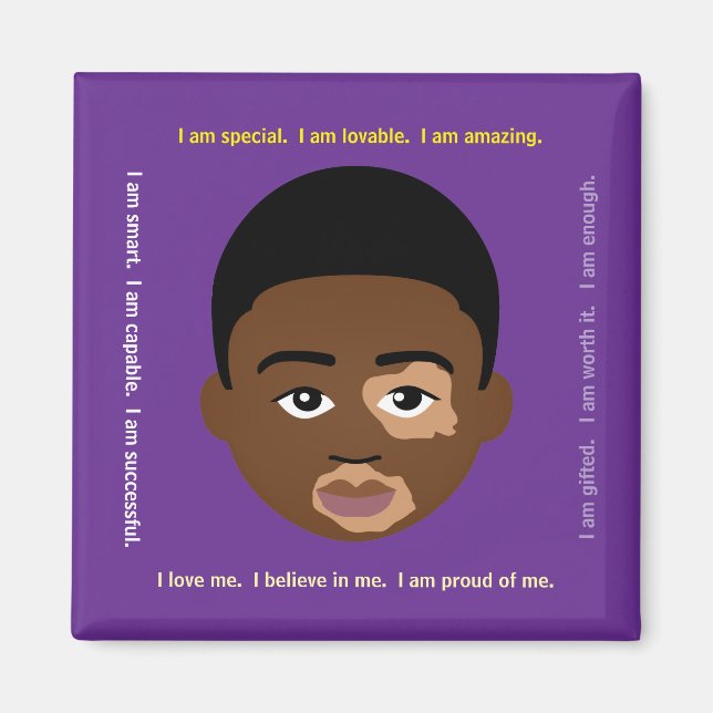 #Proud2BNaturalMe #Affirmations Locker Magnet (Framsidan)