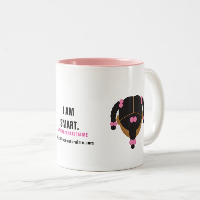 #Proud2BNaturalMe-bekräftelse Två-Tonad Mugg (Framsida höger)