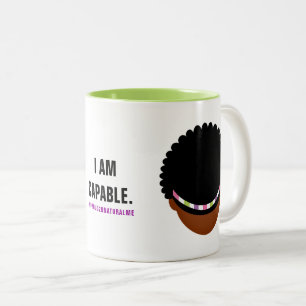 #Proud2BNaturalMe-bekräftelse Två-Tonad Mugg