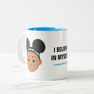 #Proud2BNaturalMe-bekräftelse Två-Tonad Mugg