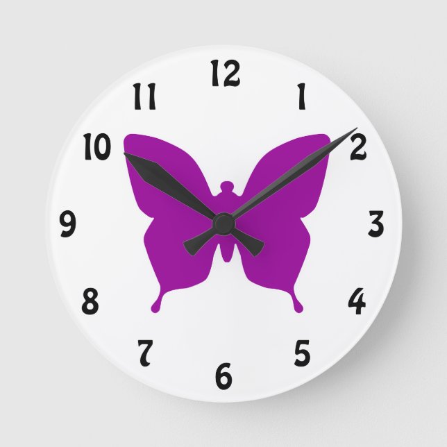 #Proud2BNaturalMe #Butterfly Children's Rund Klocka (Framsida)