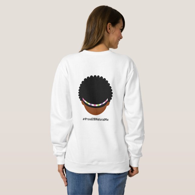 #Proud2BNaturalMe Dubbla-Sided Afro T Shirt (Hel baksida)