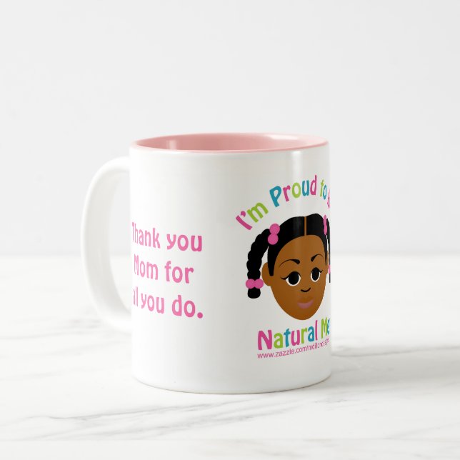 #Proud2BNaturalMe-gåvor till #Mamma Två-Tonad Mugg (Framsida vänster)
