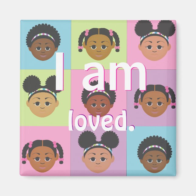 #Proud2BNaturalMe #IAm Positive Affirmation Magnet (Framsidan)