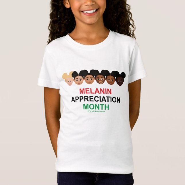 #Proud2BNaturalMe Melanin-avskrivning T Shirt (Framsida)