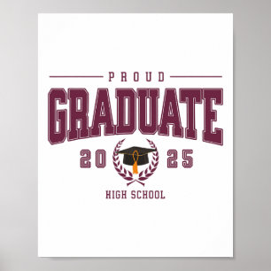Proud 2025 Student High School Studenten Varsity Poster