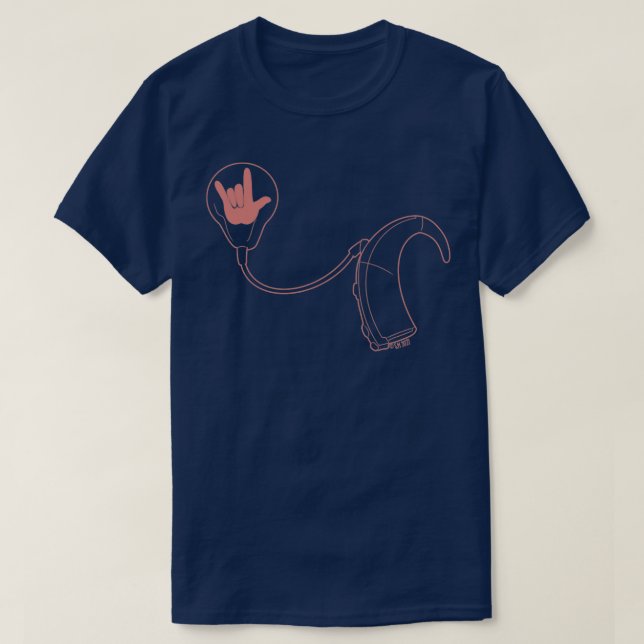 Proud 2 B Döv Cochlear implantat T Shirt (Design framsida)