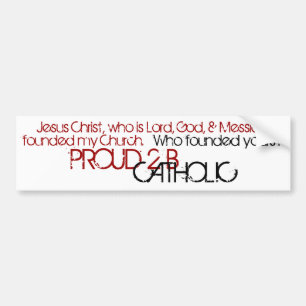 PROUD 2 B KATOLIK - Bumperstomme- Röd/svart Bildekal