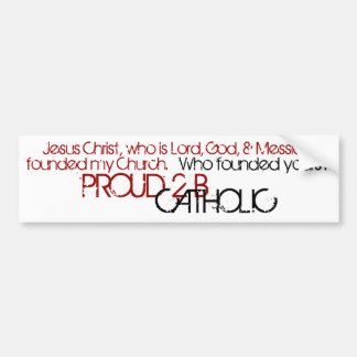 PROUD 2 B KATOLIK - Bumperstomme- Röd/svart Bildekal