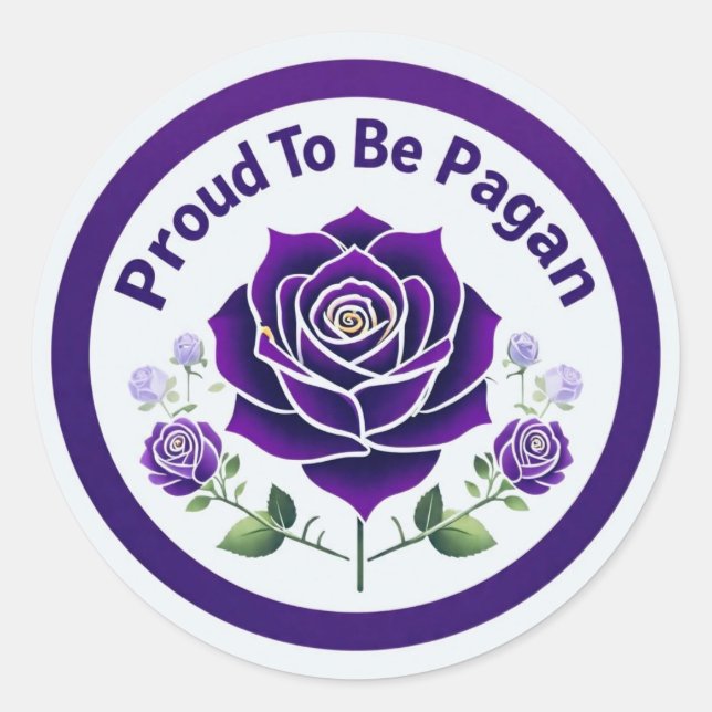 Proud 2 Be Pagan Runt Klistermärke (Framsida)