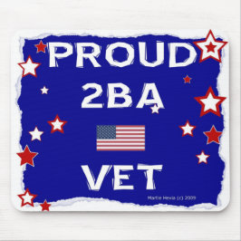 Proud 2BA Vet - In Honor - Mousepad Musmatta
