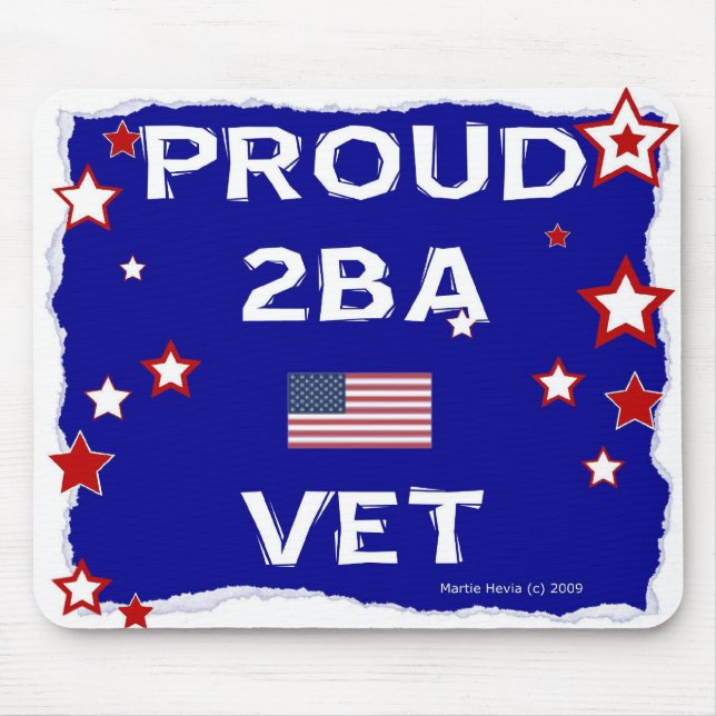 Proud 2BA Vet - In Honor - Mousepad Musmatta (Framsidan)