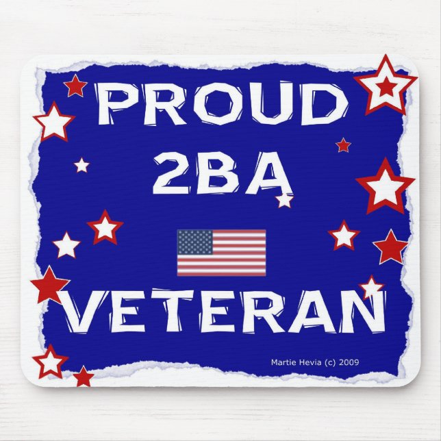 Proud 2BA Veteran - Mousepad Musmatta (Framsidan)